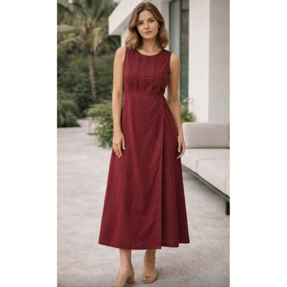 VTG Premier Jumper International Red Overall Dress Womens Size S Cotton Prairie‎
